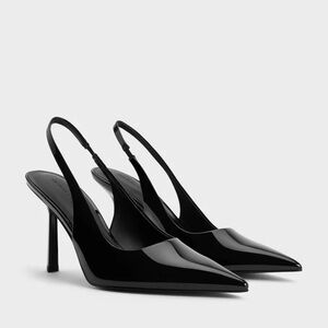 Charles & Keith Glossy Black Heels